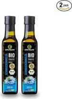 "Kräuterland" ekologiškas juodųjų kmynų aliejus 2 x 250 ml (500 ml), filtruotas, švelniai šalto spaudimo - gausus timochinono (timochinono) - šviežumo garantija: Kasdien šviežias tiesiai iš mūsų Heseno aliejaus spaudyklos.
