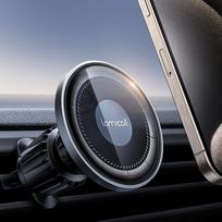 "Lamicall" automobilinis mobiliojo telefono laikiklis "MagSafe" automobilio laikikliui - [2024 HD stiklo plokštelė] Stiprus magnetinis mobiliojo telefono laikiklis Automobilinė ventiliacija Automobilinis mobiliojo telefono laikiklis su magnetu "iPhone 16