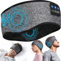 "LC-dolida" miego ausinės, "Bluetooth 5.4", miego apyrankė, miego kaukė, sporto ausinės, muzikinė miego apyrankė sporto treniruotėms, bėgimui, jogai, kelionėms (pilka)
