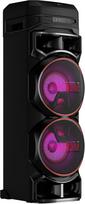 "LG XBOOM RNC9" dvipusio garso sistema su 4 garsiakalbiais (Dolby Audio, karaokės ir DJ funkcijos, apšvietimas), juoda [2023 m. modelis]