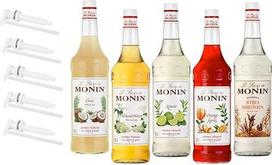 "Monin Bar" kokteilių degustavimo pakuotė 5 x 1 litras su 5 siurbliais