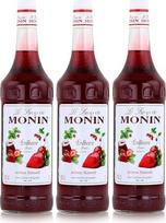 "Monin" braškių sirupas, 1,0 l, 3 pakuotės