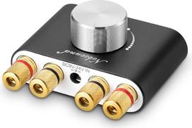 "Nobsound" mini "Bluetooth 5.0" skaitmeninis galios stiprintuvas, "HiFi Stereo" stiprintuvas, 2.0 kanalų 50 W x 2 galios stiprintuvas Belaidis garso imtuvas su maitinimo šaltiniu (juodas)