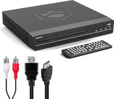 "Oakcastle DVD100" DVD grotuvas be regiono HDMI televizoriui Mini DVD grotuvas televizoriui su HDMI DVD grotuvu HDMI kabelis, RCA ir nuotolinio valdymo pultas