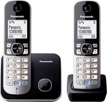 "Panasonic KX-TG 6812" belaidis telefonas ("DECT", laisvų rankų funkcija, maža spinduliuotė )