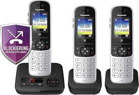 "Panasonic" KX-TGH7 belaidis telefonas, juodas/ sidabrinis