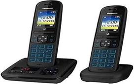 "Panasonic" KX-TGH722FRB DECT skaitmeninis belaidis telefonas su skaitmeniniu atsakikliu, pagrindo ir 2 rageliais, laisvų rankų įranga, skambinančiojo atpažinimo funkcija, nepageidaujamų skambučių blokavimas