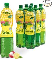 "Pfanner The Green" - 6 x 1,5 l PET buteliai - ledinė arbata "Lemon Lychee" iš tiesiogiai virtos žaliosios arbatos - ledinė arbata - laikymo pakuotė