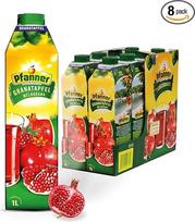 "Pfanner" granatų sultys (8 x 1 l) - 25 % vaisių - vaisių gėrimas laikymo pakuotėje - gėrimas iš granatų sulčių