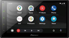 "Pioneer" SPH-DA160DAB-AN 6,8 colių 2-DIN medijos pultelis su "Apple CarPlay", "Android Auto", DAB+ ir "Bluetooth", įskaitant DAB anteną - juodas