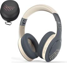 "PowerLocus" "Bluetooth" ausinės per ausis, belaidės, su 3-EQ režimais, 60 valandų atkūrimo laikas, "Hi-Fi" stereofoninės sulankstomos ausinės su mikrofonu, atminties putų ausų pagalvėlėmis ir medžiaginiu galvos dirželiu, skirtos mobiliesiems telefonams