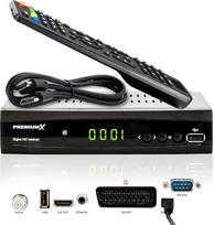 "PremiumX" palydovinis imtuvas HD 521 FTA skaitmeninis SAT TV imtuvas DVB-S2 FullHD HDMI SCART 2X USB daugialypės terpės grotuvas 12 V išorinis maitinimo šaltinis