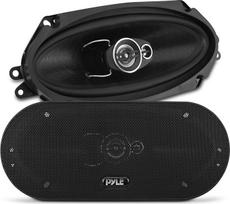 "Pyle PL410BK" 3 kanalų universalūs automobiliniai garsiakalbiai - 300 W 4 x 10 colių triašiai, profesionalus garsas, suderinami su durelėmis ir šonais, (pora)