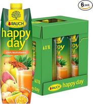 "Rauch Happy Day Multivitamin" | Su 9 vertingais vitaminais | Maloni kelionė aplink pasaulį | 6 x 1 litro Tetra Prism
