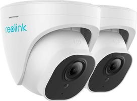 "Reolink" 2 vnt. 5 MP PoE stebėjimo kameros lauke, IP kamera su garsu ir "Micro SD" kortelės lizdu, 30 m IR naktinio matymo, IP66 atspari vandeniui, judesio aptikimo funkcija, nuotolinė prieiga viduje, lauke, RLC-520-5MP