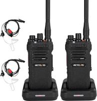 "Retevis NR630 Walkie Talkie" su dideliu atstumu, IP67 vandeniui atspari radijo stotelė, triukšmo slopinimas, 2800 mAh, profesionalios radijo stotelės, tvirtos, su ausinėmis, skirtos restoranams, saugumui (2 vnt.)