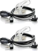 "Retevis" radijo ausinės "Walkie Talkie" ausinės su garso vamzdeliu, suderinamos su "Walkie Talkie" Retevis RT24 RT24V RT668 RT1 Baofeng UV 5R BF-88E BF-888S Kenwood radijo ausinėmis kariuomenei (2 vnt.)
