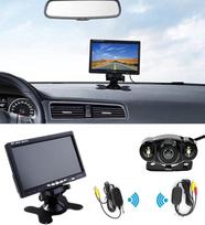 "Riloer" belaidės atbulinės eigos kameros rinkinys, 7 colių skaitmeninis HD TFT LCD monitorius + vandeniui atspari galinio vaizdo kamera su naktinio matymo funkcija, 170° platus kampas, tinka daugumai 12 V transporto priemonių