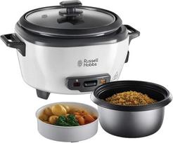 "Russell Hobbs" ryžių viryklė maža 0,8 l (su garintuvo įdėklu, palaikymo funkcija, puodu su nepridegančia danga, ryžių šaukštu ir matavimo taurele) lėta daržovių ir žuvies viryklė 27030-56