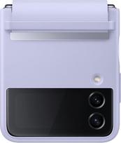 "Samsung Flap Leather Cover EF-VF721", skirtas "Galaxy Z Flip4", išmaniojo telefono dangtelis, mobiliojo telefono dėklas, natūralios odos, apsauginis dėklas, atsparus smūgiams, nuimamas vyrių dangtelis, ramiai violetinės spalvos
