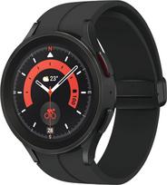 "Samsung Galaxy Watch5 Pro", apvalus "Bluetooth" išmanusis laikrodis, "Wear OS", lauko fitneso laikrodis, fitneso seklys, 45 mm, titano juodos spalvos (vokiška versija)