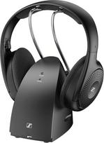 "Sennheiser RS 120-W" belaidės ausinės, skirtos krištolo skaidrumo televizoriaus garsui - lengvas dizainas, 3 garso režimai, 60 m signalo nuotolis, komplekte yra kombinuotas siųstuvas ir įkroviklis - juodos spalvos