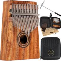 "Sonic Energy Kalimba Sound Hole" - C-dur, 17 tonų - akacijos mediena - meditacijai, jogai, perkusijai - su priedais (KL1707H)