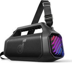 "soundcore Boom 2 Plus" lauko garsiakalbis, 140 W, 2+2 kanalai, "BassUp 2.0", 20 val., greitasis įkrovimas, IPX7 atsparus vandeniui, RGB žibintai, USB-C, maitinimo bankas, BT 5.3, nešiojamasis "Bluetooth" garsiakalbis, stovyklavimas