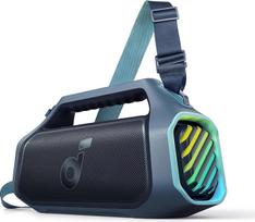 "soundcore Boom 2 Plus" lauko garsiakalbis, 140 W, 2+2 kanalai, "BassUp 2.0", 20 val., greitasis įkrovimas, IPX7 atsparus vandeniui, RGB žibintai, USB-C, maitinimo bankas, BT 5.3, nešiojamasis "Bluetooth" garsiakalbis, stovyklavimas