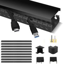 "Stageek Cable Management" lipnus 39 x 4 x 2 cm PVC 3,5 m ilgio, stalinis kabelių tvarkymas Sieninis ir lubinis tvirtinimas, skirtas visų tipų kabeliams vidaus patalpose, namų biure, 9 x 39 cm, juodas