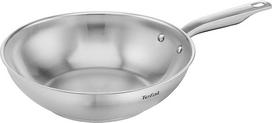 "Tefal E49219 Virtuoso Wok" 28 cm, aukštos kokybės aukščiausios kokybės nerūdijantis plienas, neužsandarintas, šlifuotas, tinka indukcinėms viryklėms, tinkamas naudoti orkaitėje iki 250 °C, nerūdijantis plienas