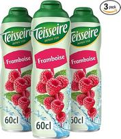 "Teisseire" gėrimų sirupas "Raspberry/Raspberry" 600 ml - sirupas, kurio skonis toks pat kaip vaisių (3 vnt.)