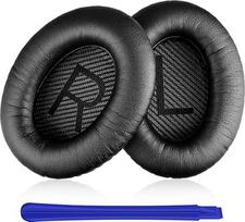 "TesRank" ausų pagalvėlės "Bose QuietComfort 35 ii" ir "QuietComfort 35" Pakaitinės profesionalios ausų pagalvėlės "Bose QC35 ii" QC35 QC35 QC25 QC15 QC2 AE2 AE2i AE2w "SoundTrue" ir "SoundLink" ausinėms - juodos spalvos