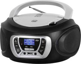 "Trevi CMP 510 DAB Stereo" nešiojamasis "CD Boombox" radijo imtuvas DAB/DAB+ su RDS, USB, AUX-IN, ausinių lizdas, juodas