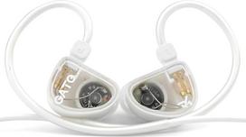 "Truthear Gate In-Ear" ausinės su dinaminiu garsiakalbiu 3,5 mm keičiamas ausinių kabelis be mikrofono - baltos spalvos
