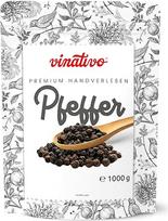 "vinativo" juodieji pipirai - sveiki - 1 kg - aukščiausios kokybės - juodųjų pipirų grūdeliai, tinkami malūnui