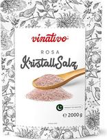 "vinativo" rožinė kristalinė druska - smulki - 2 kg - aukščiausios kokybės - nerafinuota - daug mineralų turinti akmens druska - druskos asortimentas Pakistanas
