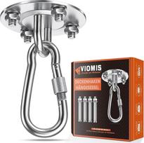 "Viomis" lubų kablys Kabanti kėdė Premium nerūdijančio plieno laikiklis 400 kg apkrovos talpa kabančiai kėdei Hammock Punch Bag Sling Trainer Joga rankšluostis markizė Nest Swing Seat Swing