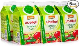 "Voelkel" ekologiškos tiesioginės pomidorų sultys su originalia akmens druska (6 x 500 ml)