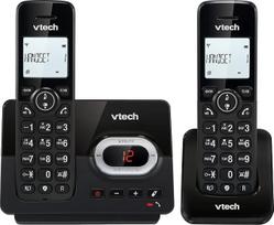 "VTech CS2051" belaidis telefonas su atsakikliu ir 2 rageliais, ECO+ režimas, senjorų telefonas, fiksuoto ryšio telefonas, skambučių blokavimas, laisvų rankų funkcija, dideli mygtukai, 1 eilutės ekranas, juodas
