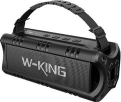"W-King" 30 W "Bluetooth" garsiakalbis, nešiojamasis muzikos blokas, 5000 mAh baterija, 24 valandų baterijos veikimo laikas, vandeniui atsparus "Bluetooth" garsiakalbis su bosais, TWS, NFC, TF kortele, USB atmintine