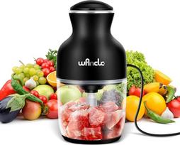 "Wancle Multi Chopper", 350 W elektrinis smulkintuvas, 600 ml talpos virtuvinis smulkintuvas, tylus ir paprastas naudoti (juodas)