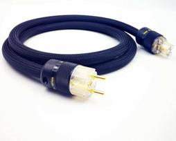"WAudio" 10AWG audiofilų maitinimo kabelis - ES standarto "Hi-Fi" maitinimo kabelis su "Schuko" kištuku ir IEC kištuku (2 m)