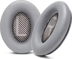 "WC Wicked Cushions" pakaitinės ausų pagalvėlės, suderinamos su "Bose QuietComfort 35" (QC35), "QuietComfort 35ii" (QC35ii) ir kitomis ausinėmis - geresnis komfortas ir patvarumas | Sidabrinė