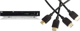 "Xoro HSD 8470" HDMI MPEG4 DVD grotuvas USB 2.0 Medijos grotuvas 1080p Upscaling MultiROM Juoda