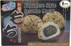 "Yuki & Love" japoniško stiliaus sezamo mochi, ryžių pyragas, 210 g (6 x 35 g)