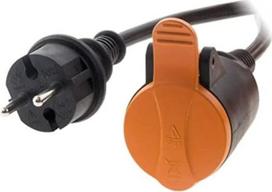 "Zenitech" ilgintuvas 2P H05VV F 2 x 1,5 mm² 25 m su spaustuku, oranžinis