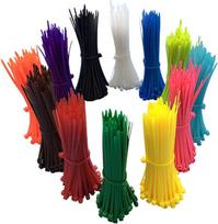 1200 Pcs 2.5mm x 100mm Cable Ties Multipurpose Nylon Cable Ties Self Locking in 12 Different Colors for Home Office Garden Garage Workshop 4 Inch