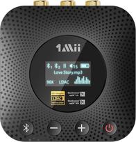 1Mii B06HD+ "Hi-Res Bluetooth" 5.1 muzikos imtuvas stereosistemai su LDAC, "HiFi" "Bluetooth" adapteris su "Audiophile" DAC aptX HD garsumo valdymu OLED ekranas, skirtas AV imtuvui / stiprintuvui