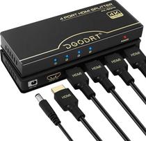 1x4 HDMI skirstytuvas 4K 60Hz, 1 įvesties ir 4 išvesties garso ir vaizdo HDMI skirstytuvas, palaikantis 4K@60Hz, 3D, 1080P, HDCP, skirtas PS4 Xbox HDTV BLU-Ray DVD projektoriui
